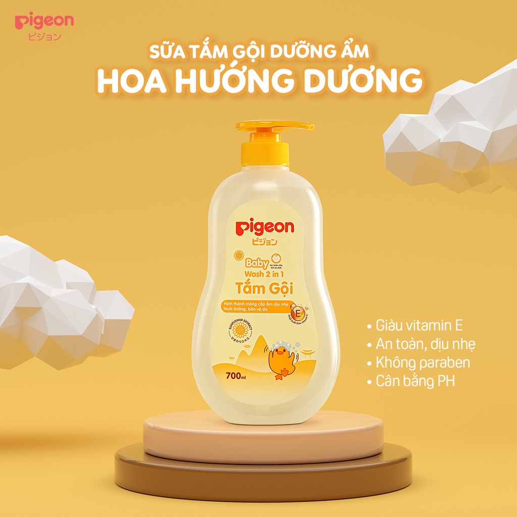 Combo 2 Chai Tắm/Gội Pigeon 700ml