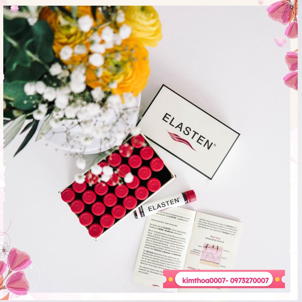 Collagen Elasten Giúp Da Căng Mịn, Chống Lão Hóa, Tóc Chắc Khỏe - Collagen Số 1 Tại Đức 28 ống x 25ml