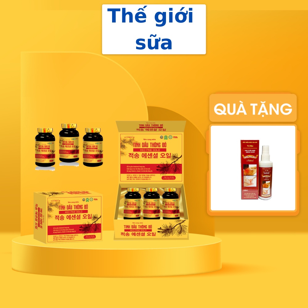 Tinh Dầu Thông Đỏ Red Pine Gold Hàn Quốc hỗ trợ Huyết Áp, Tim Mạch, Tiểu Đường và Tai Biến Mạch Máu Não