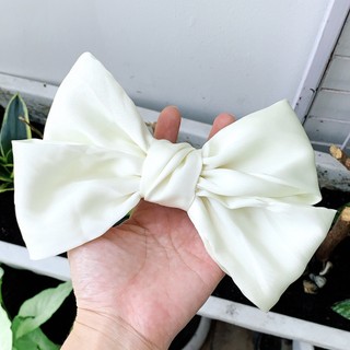Kẹp tóc nơ lớn vải lụa satin cao cấp nhiều màu