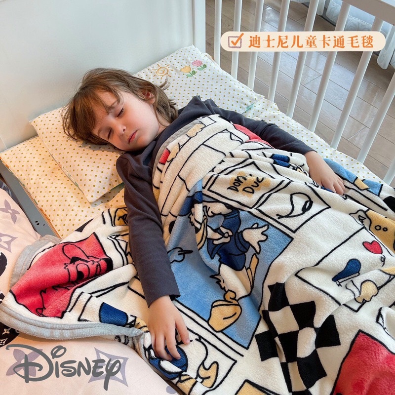 Chăn cho bé đi học, mền cho bé thương hiệu Disney mommy chuẩn đẹp xuất sắc, chất nỉ sữa siêu mềm mịn không xổ lông