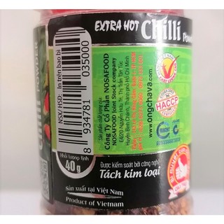 (EXP-HẠN SD 14/3/2023) [Lọ 40g] BỘT ỚT SIÊU CAY [VN] ÔNG CHÀ VÀ Extra Hot Chilli Powder