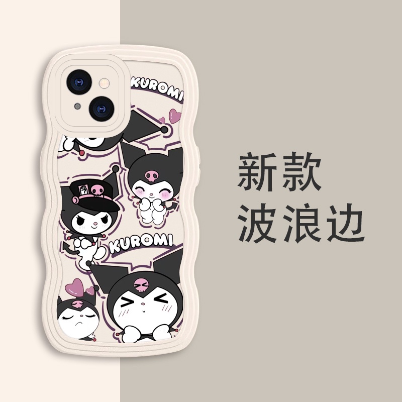 Ốp Điện Thoại Viền Gợn Sóng Chống Dấu Vân Tay Họa Tiết Hoạt Hình Cho iPhone 11 12 14plus xsmax 11Promax 12Pro 13Pro max