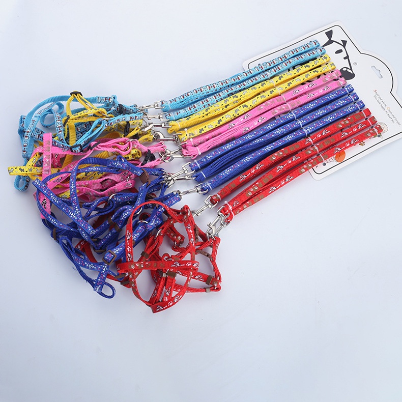Dây Dắt Cho Chó ,Dây Dắt Cho Mèo Kèm Yếm Nhiều Họa Tiết