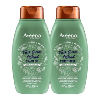 Dầu gội/xả giúp dày tóc Aveeno Scalp Soothing Fresh Greens Blend 354ml (Mỹ)