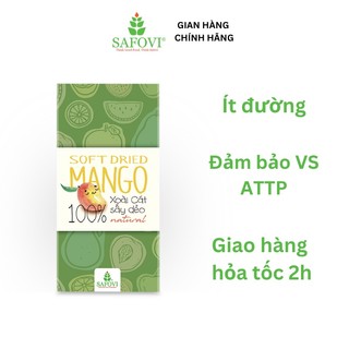 Xoài cát sấy dẻo Safovi, vị chua ngọt, mềm dẻo, không xơ 100g/200g/500g | TRÁI CÂY SẤY SAFOVI