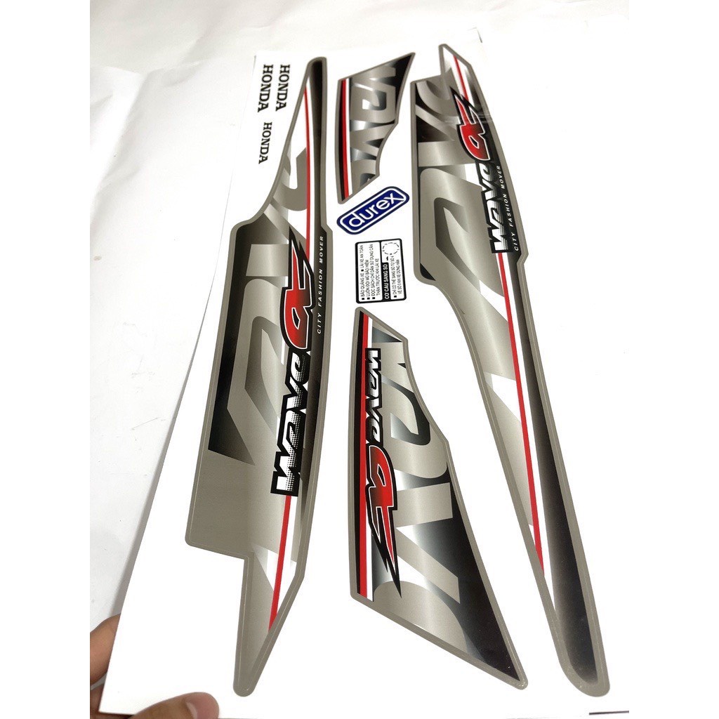 Tem wave, Tem dời WAVE ALPHA MẪU HÓT. ĐỦ MÀU. Dán cho Wave 50cc/100cc/110cc Mẫu Mới 2022 vip1