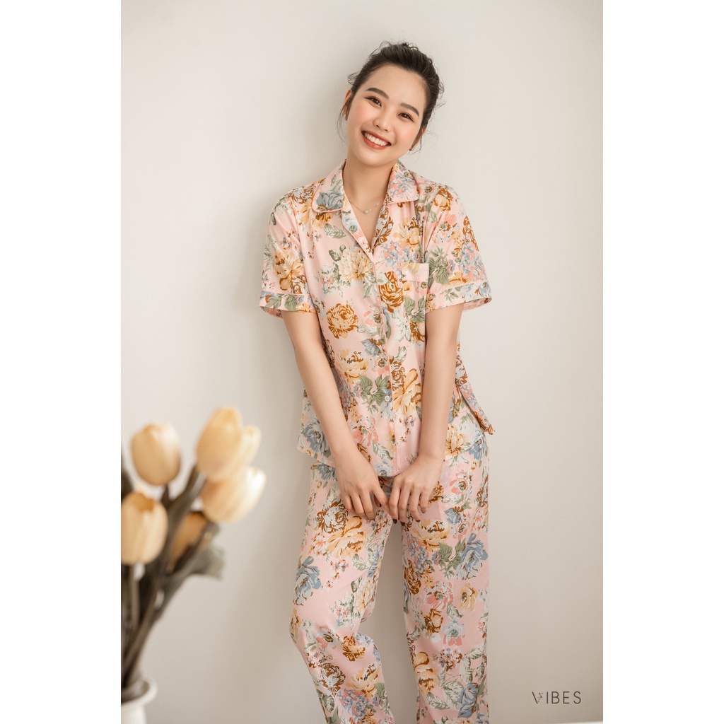 [OOS] VIBES Đồ bộ Pijama dài Tea Rose in Pink