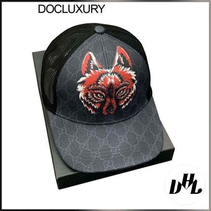 Nón kết, mũ lưỡi trai nam nữ GUCCI WOLF CÁO LỬA vải Canvas thời trang (ẢNH THẬT)
