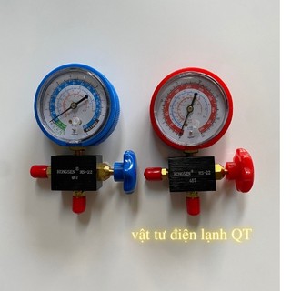 Đồng hồ nạp gas đơn HONGSEN áp cao , áp thấp , đồng hồ gas hạ áp, cao áp dùng cho máy lạnh , điều hòa