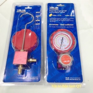 Đồng hồ gas đơn value - đồng hồ nạp gas đơn áp cao , áp thấp