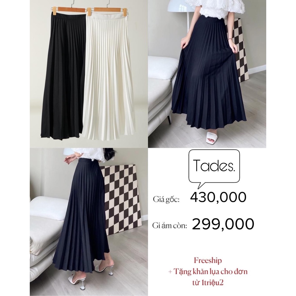 Chân Váy Xếp Ly Dáng Dài - Chân Váy Midi Xếp Ly Dáng Dài Phong Cách Công Sở CV701 | BigBuy360 - bigbuy360.vn
