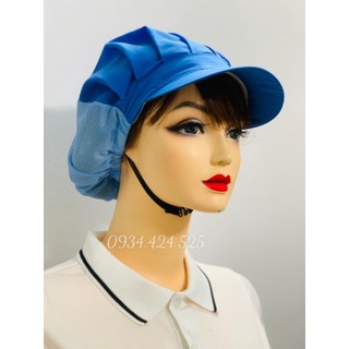 Nón trùm tóc vải công nhân thực phẩm đủ màu- nón lưới trùm bảo hộ thủy sản