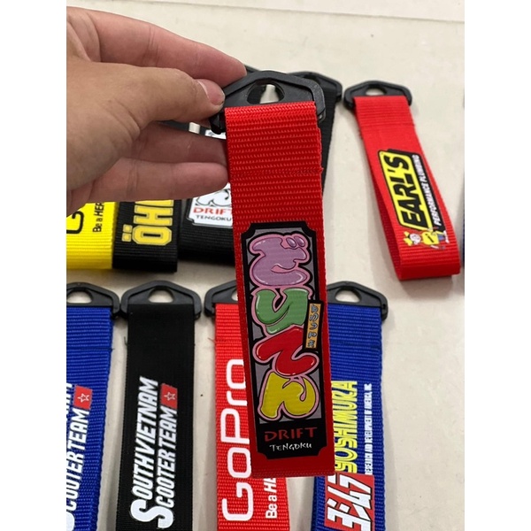 Móc khóa dây vải xe máy