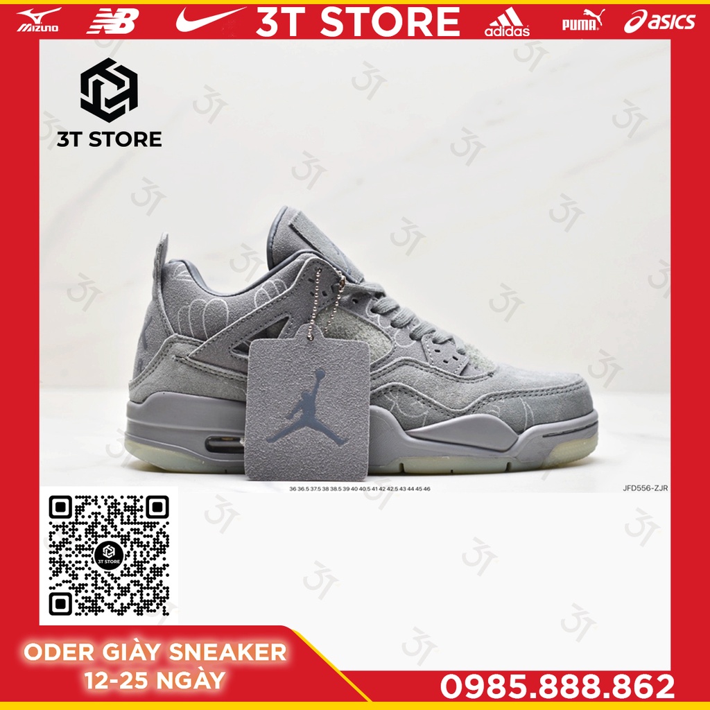GIÀY SNEAKER MÃ SẢN PHẨM: 930155-001_Kaws x NIke Air Jordan 4 Retro"Black Cold Gray"_FULL BOX_FREE SHIP TOÀN QUỐC