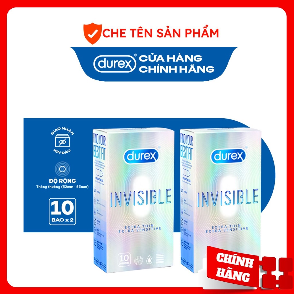 Durex Invisible vô hình {Che Tên SP}