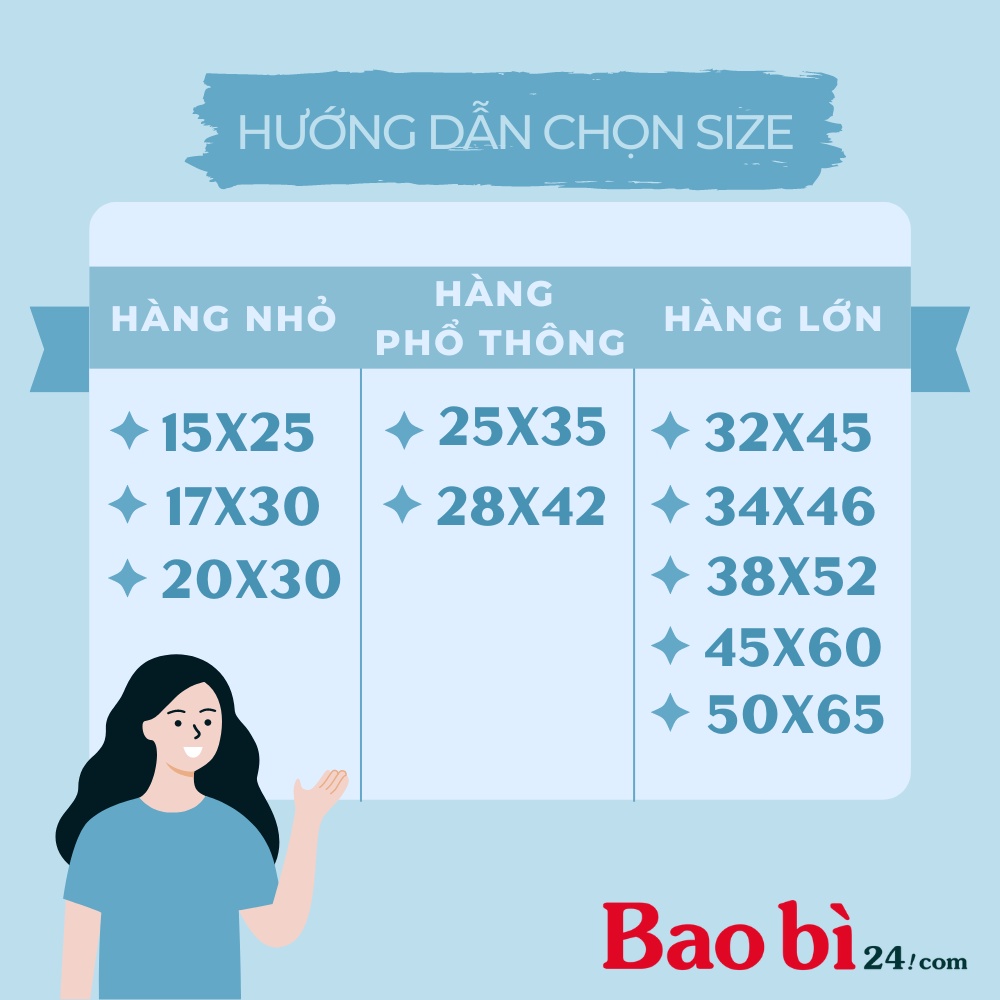 Túi gói hàng niêm phong 50x65 - Bịch gói hàng cao cấp  - baobi24.com