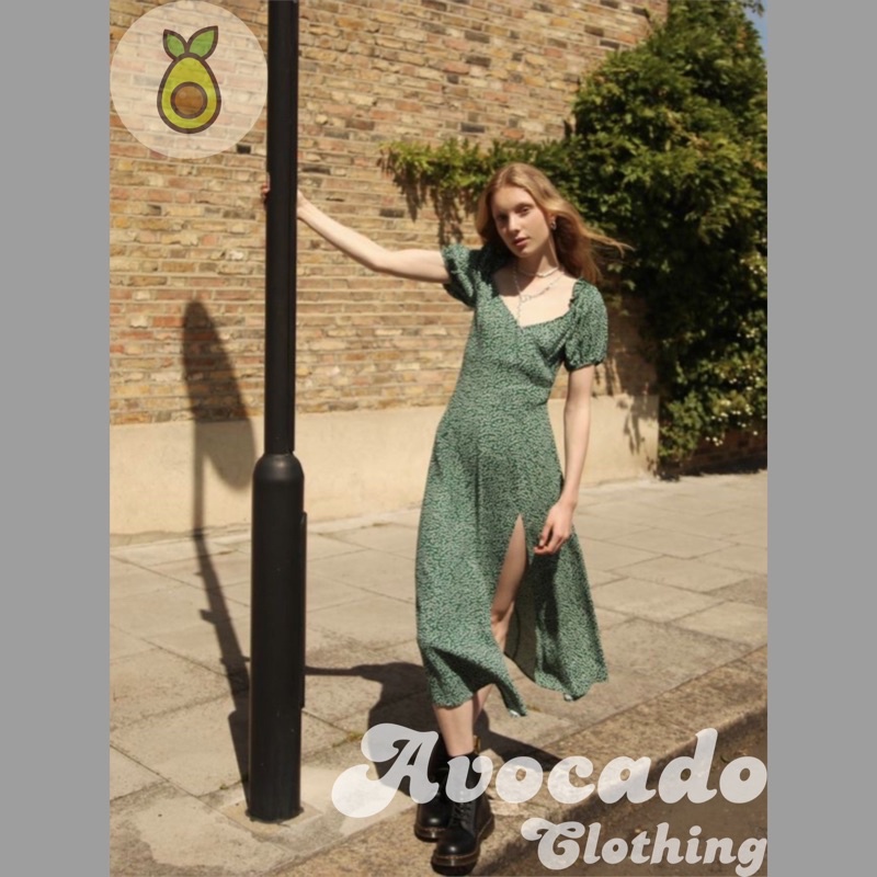 Đầm xô/linen Nhật nhập khẩu hàng mới về - avocado clothing
