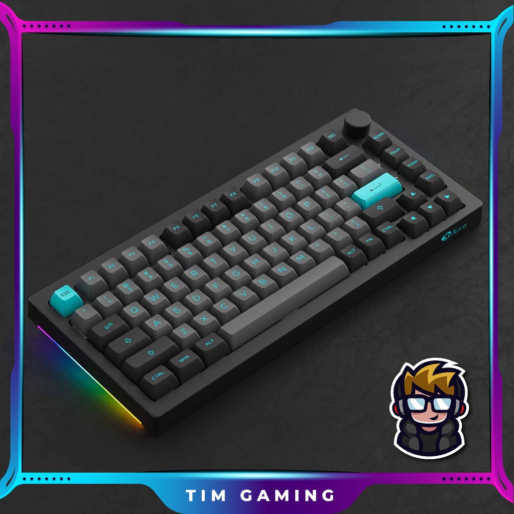 Bàn phím cơ AKKO 5075B Plus Black & Cyan