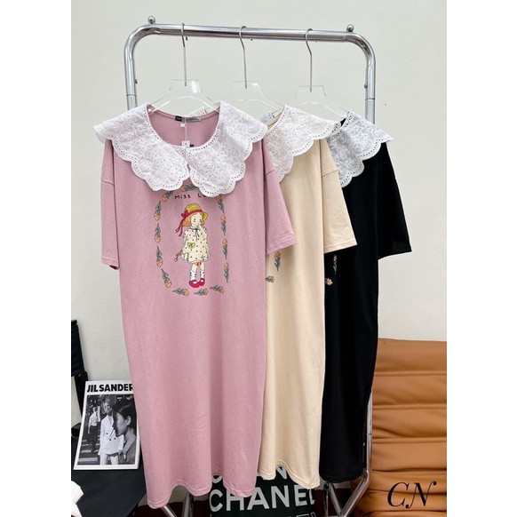 Đầm thun dễ thương free size dễ mang hàng ngày