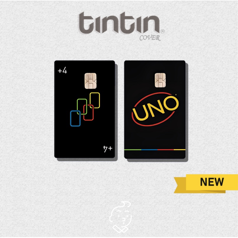 UNO New Ver-Tem Dán Thẻ ATM(Thẻ Chung Cư,Thẻ Xe,Thẻ Từ,Thẻ Visa,...)Sticker TinTin Trang Trí Thẻ Chống Xước, Nước