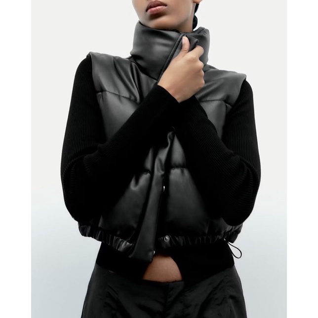 Áo phao da zara chính hãng tqxk