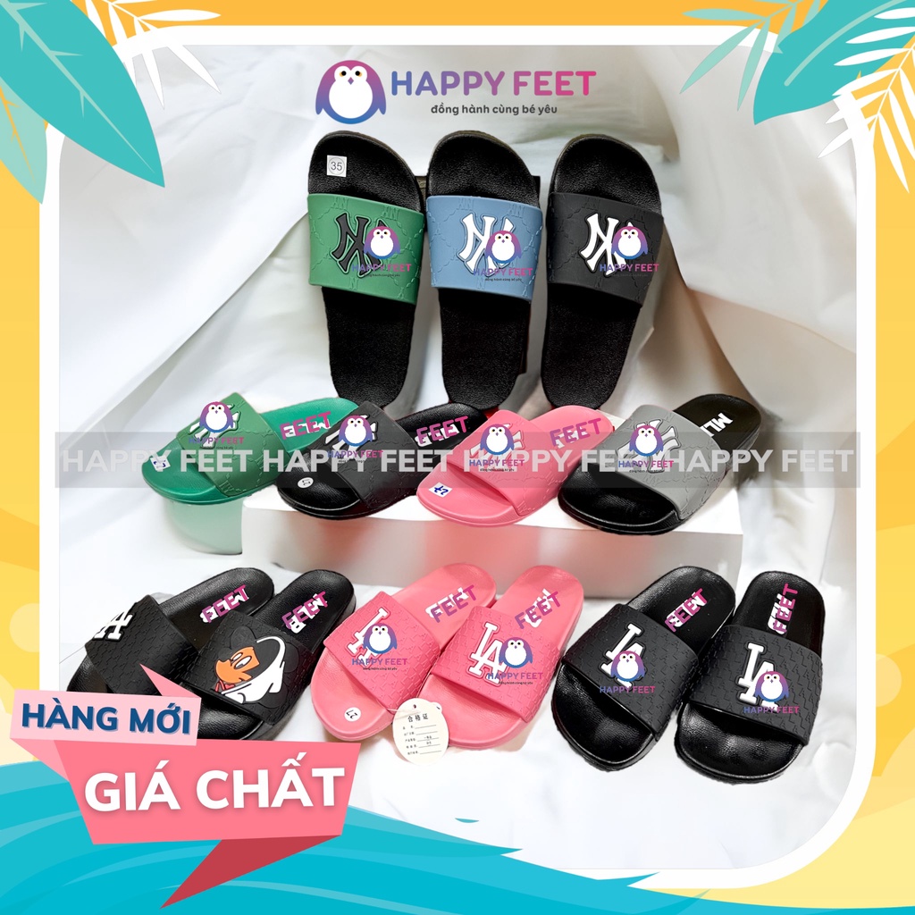 Dép lê bé trai bé gái chữ LA NY sành điệu cho bé 4-10 tuổi- Happy Feet NoLA3219