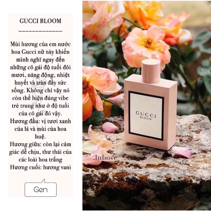 Nước Hoa Nữ Guccci Blloom Hồng 100ml Dầu Thơm Quý Phái - Tinh Tế - Nhiệt Huyết | BigBuy360 - bigbuy360.vn