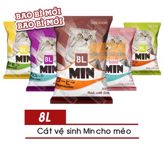 Cát Vệ Sinh Vệ Sinh Cho Mèo – Cát Min 8L (3.8kg) - Vón Cục Tốt - Khử Mùi Tốt