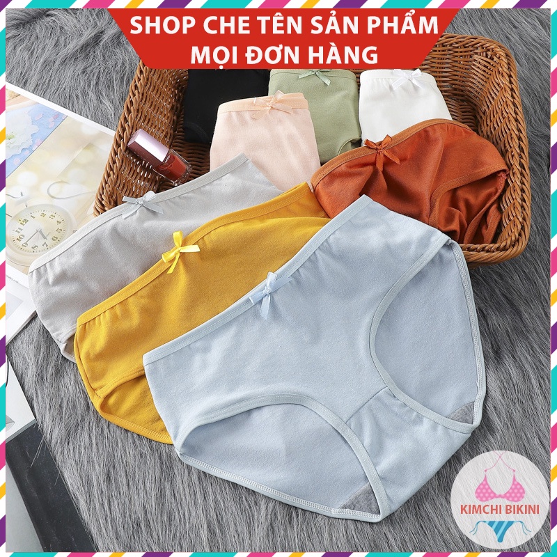 Quần nót nữ vải cotton mềm kháng khuẩn đính nơ điệu đà KIMCHIBIKINI Quần con nữ dễ thương QL073
