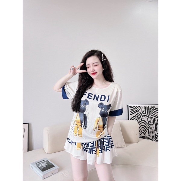 SP_27 Đồ bộ BOLOBALA set quần giả váy áo cổ tròn, chất lụa latin trẻ trung, xịn xò