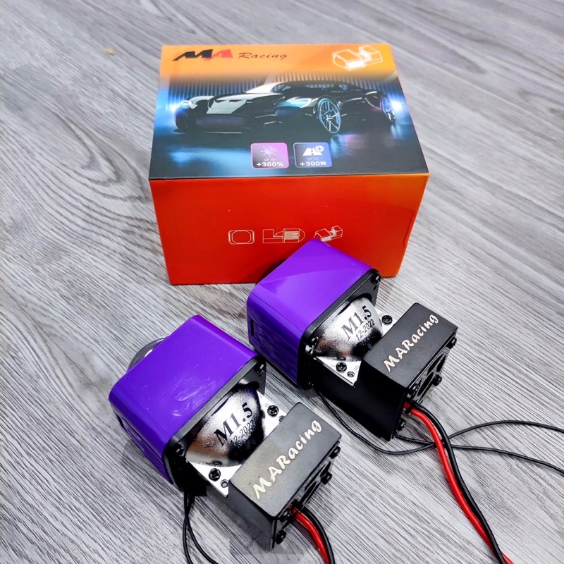 Đèn bi led mini MAracing Bi 1.5 ,45W cắt sáng chống chói lắp Ô tô xe máy (giá 1 bóng)