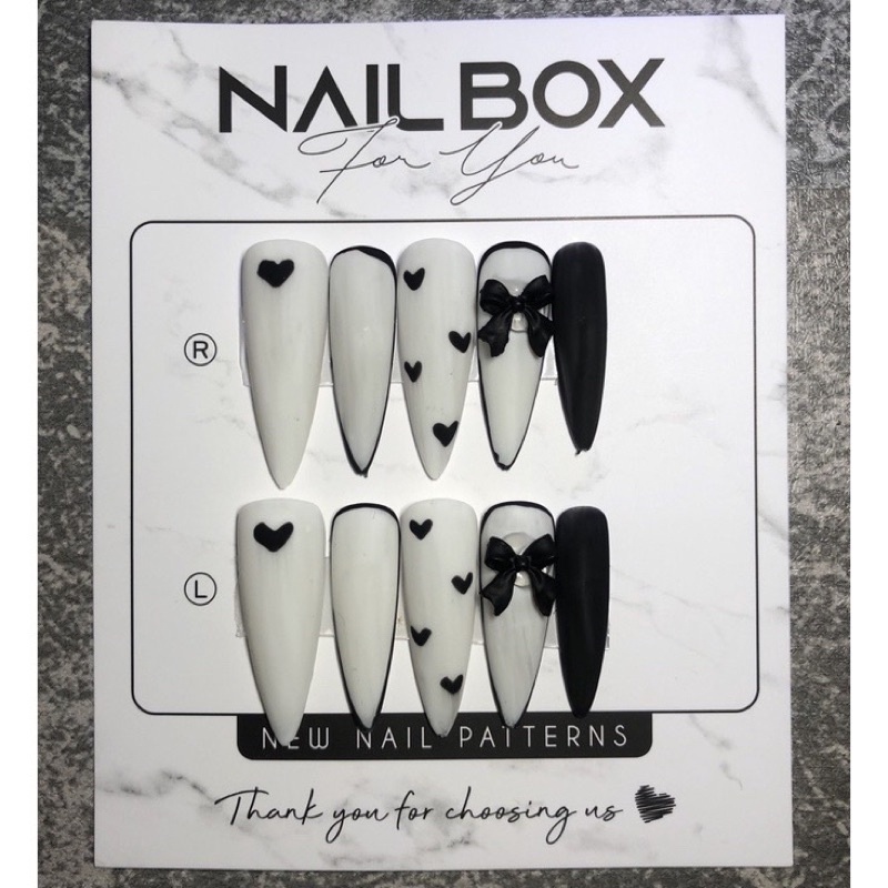 Nail box giá rẻ thiết kế sale lấy tương tác 35k, Móng úp handmade phong cách sang trọng