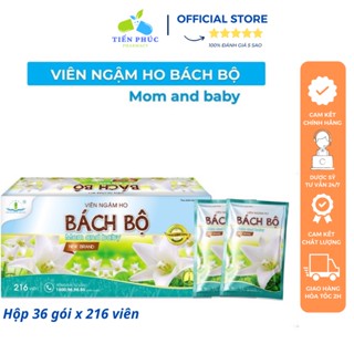 Kẹo ngậm, Viên ngậm ho BÁCH BỘ mom and baby giúp bổ phế, tiêu đờm, giảm ho, giảm đau họng, rát họng, ho khan