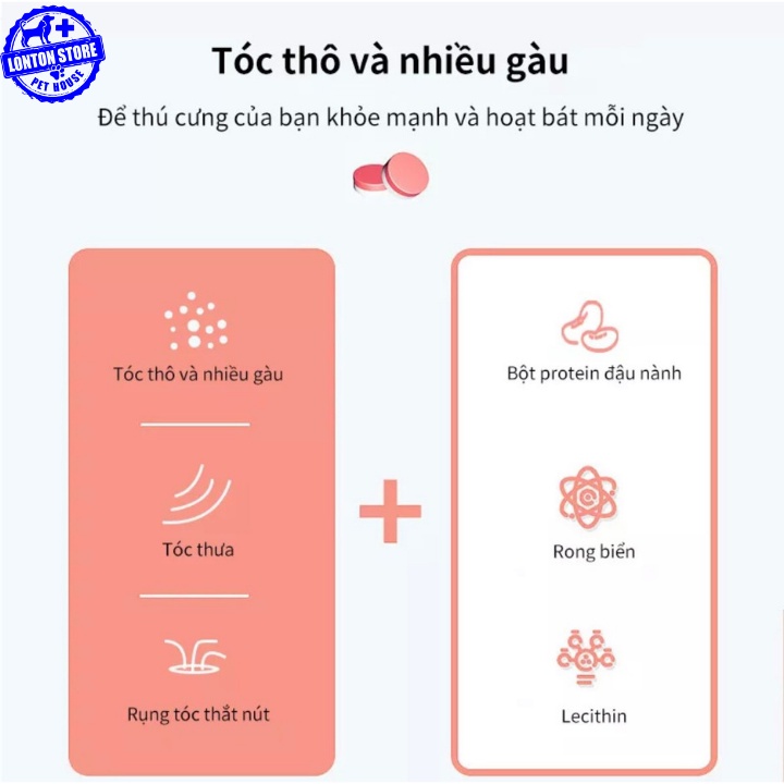 SEAWEED BORAMMY dưỡng lông dành cho chó mèo,180 viên/ hủ