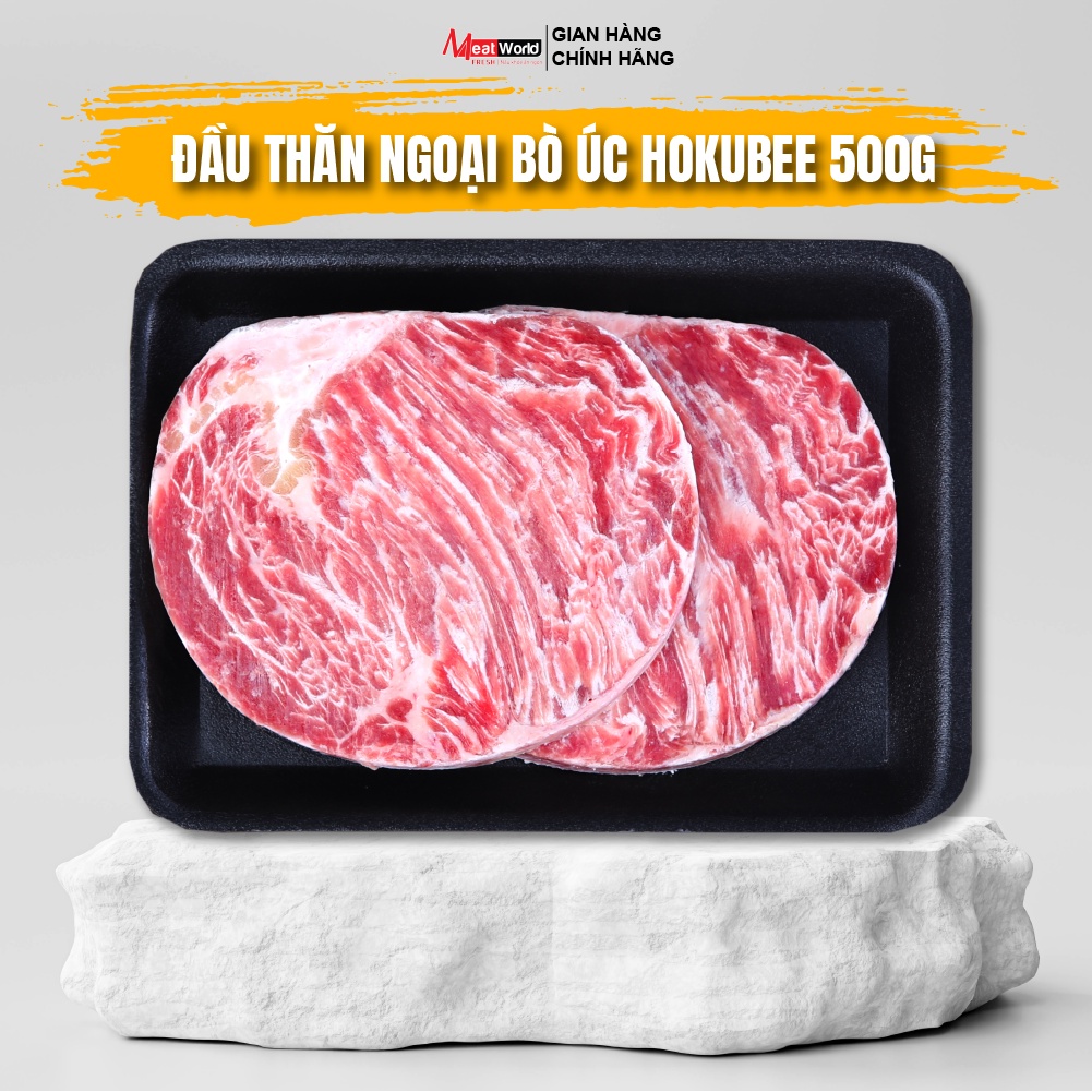 Thịt Đầu Thăn Ngoại Hokubee Bò Úc Steak Meat World 500g - Rib Eye Hokubee AUS Beef 2.5cm