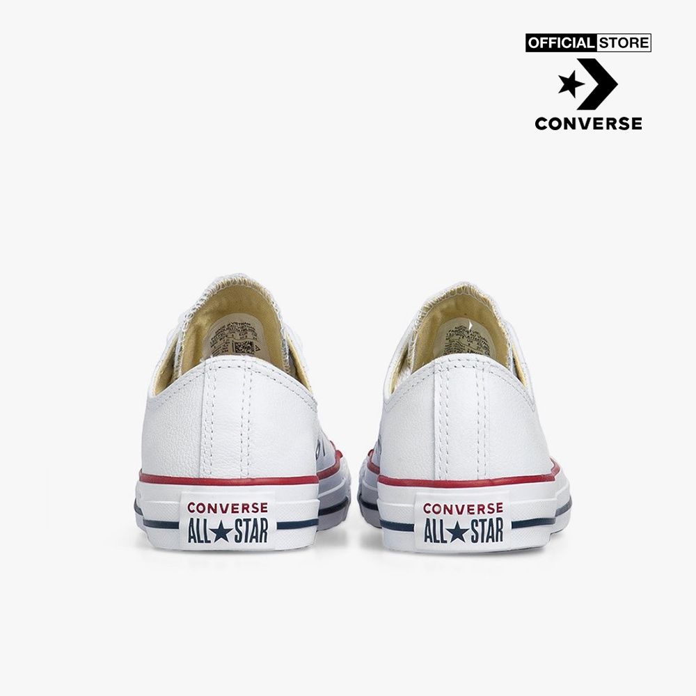 CONVERSE - Giày sneakers cổ thấp unisex Chuck Taylor All Star Leather 132173C-0000_WHITE