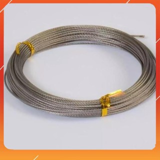 100 mét Cáp inox 304 1.5mm(li)làm dàn phơi thông minh, dây phơi quần áo,chằng buộc các vật dụng trong nhà và ngoài trời.