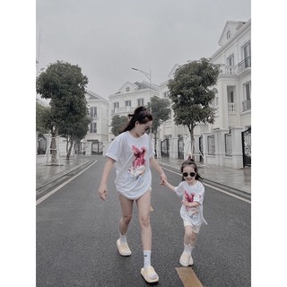 ÁO MẸ CON THỎ HỒNG