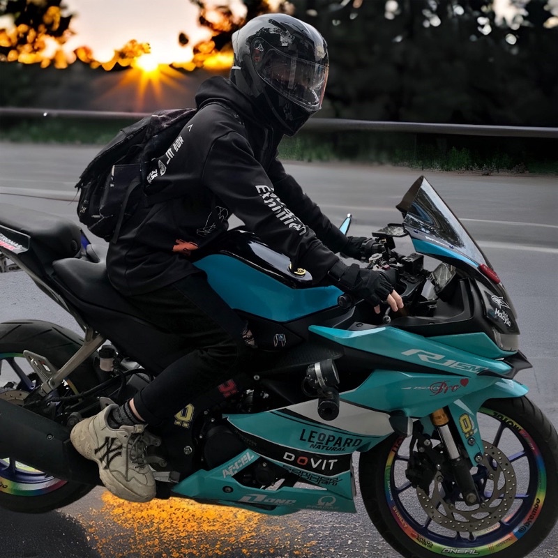 Mũ bảo hiểm M266 2 kính chính hãng màu đen bóng