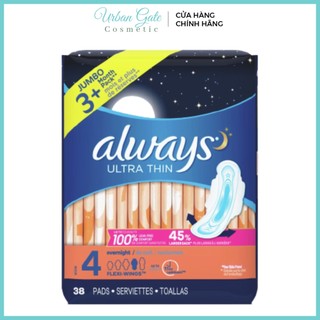 Băng vệ sinh đêm always ultra thin 38 miếng |diana sensi cool fresh băng vệ sinh