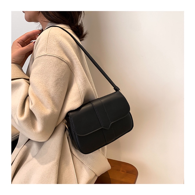 Túi xách nữ, túi đeo chéo dáng chữ nhật nắp đậy kiểu mới dễ phối đồ cho nữ Little_Lisa_Store 014