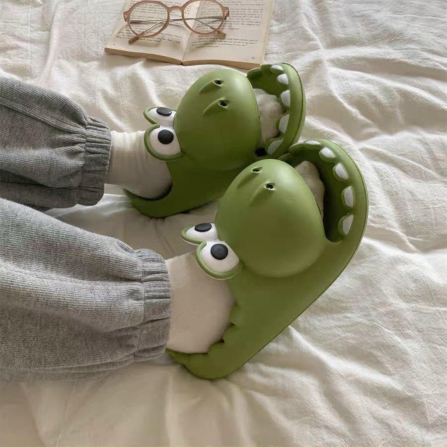 Dép Cá Sấu Há Miệng Dép Khủng Long Mắt To Dép Hà Mã Quai Ngang Siêu Nhẹ Dễ Thương