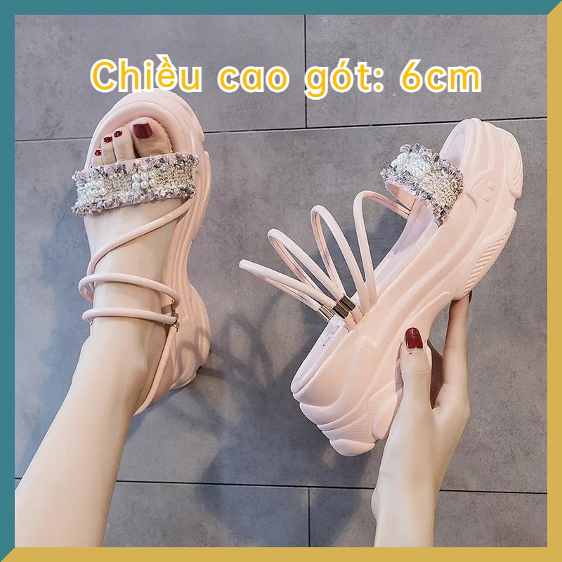 Xăng đan Đế Dày 6Cm Thời Trang Mùa Hè 2023 Mới Cho Nữ