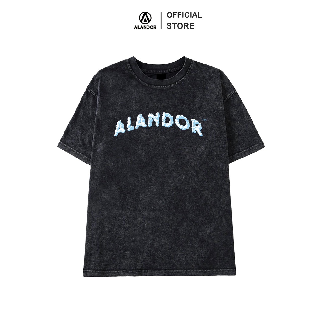 Áo loang xám wash Alandor Local brand chính hãng Premium Cotton form rộng unisex Peace of Mind