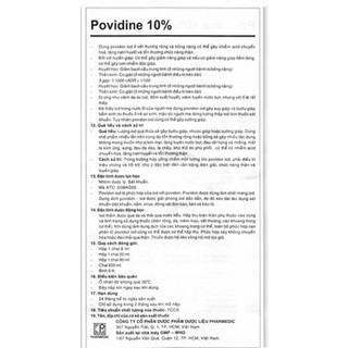 Dung dịch sát khuẩn Povidine 10% (chai 500ml)