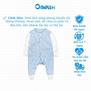 Bộ bodysuit tất liền chất liệu cottong tự nhiên màu hồng dâu in hình Pony