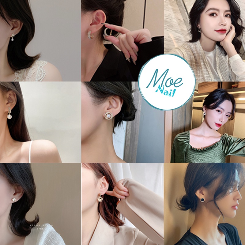 Khuyên tai nữ Xu hướng mới Nhiều Kiểu Dáng, Bông tai nữ đính đá MoeStore