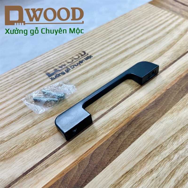 Tay nắm tủ Dwood nhôm đặc 96mm màu đen