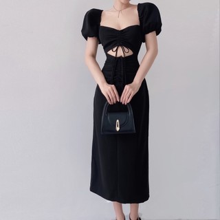 Đầm dáng ôm midi tay ngắn Emilyshop (T)